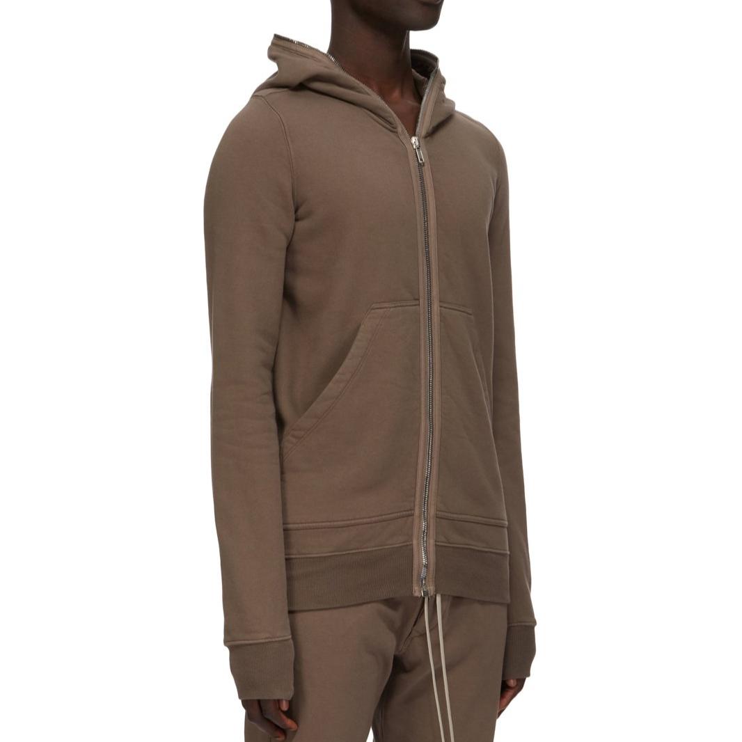 Details for Rick Owens DRKSHDW FW24 男士深灰色条纹拉链连帽衫 DU02D2291F-34