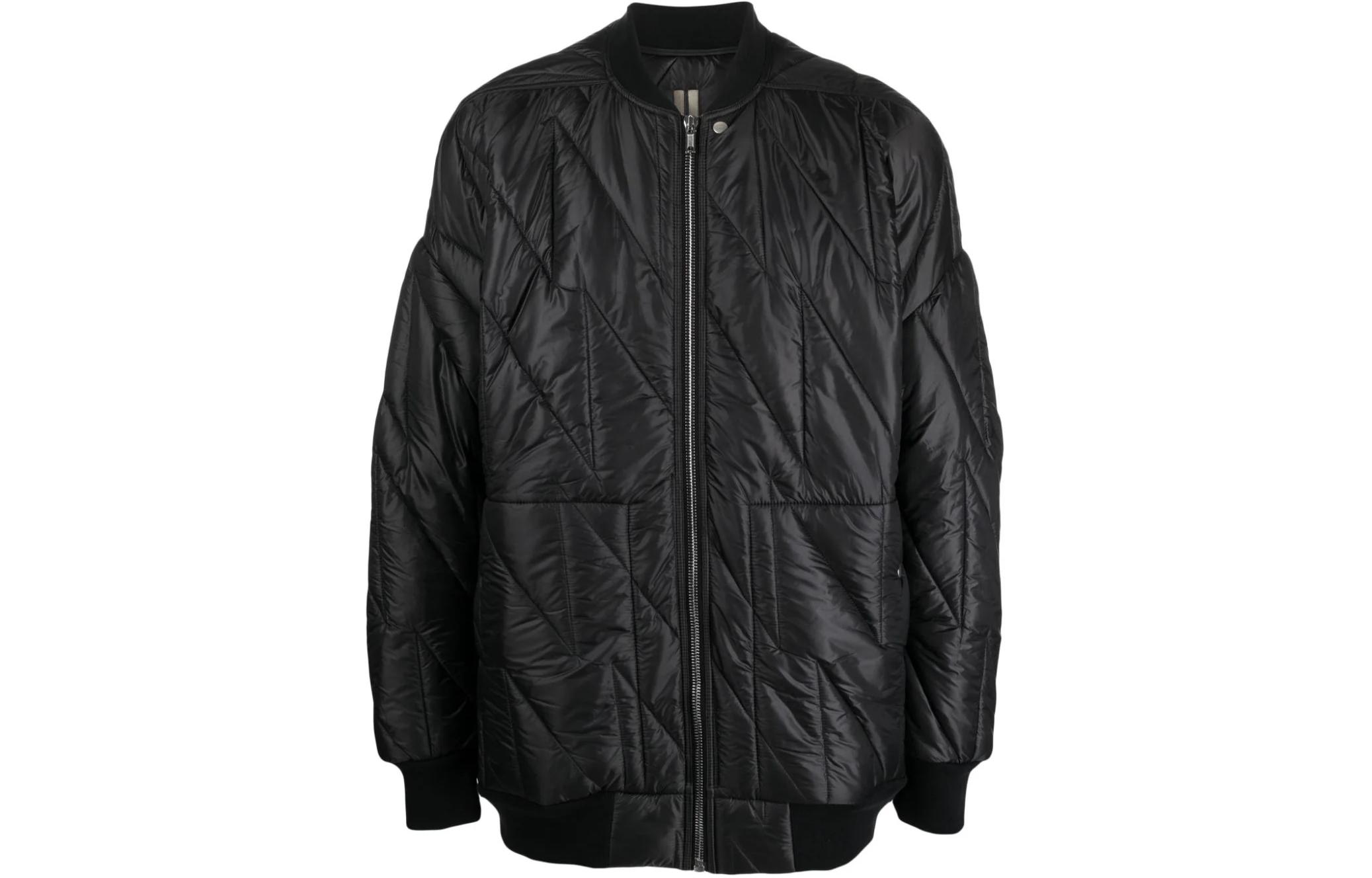 Rick Owens DRKSHDW Glossy Bomber Jacket Men’s Black Zip-Up Long Sleeve DU02C5776NPQ-09