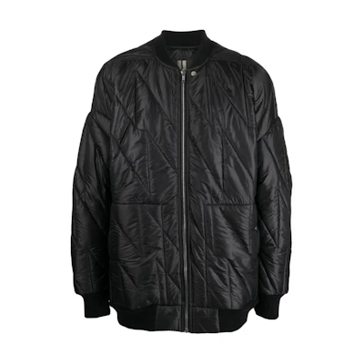 Rick Owens DRKSHDW Glossy Bomber Jacket Men’s Black Zip-Up Long Sleeve DU02C5776NPQ-09