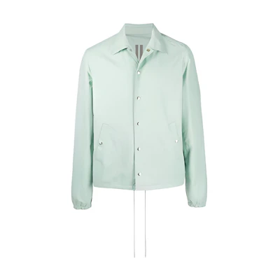 Rick Owens DRKSHDW Green Collared Button-Up Shirt Jacket DU20F1770CN-65