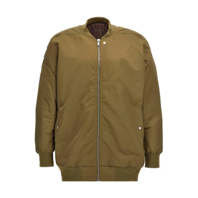 Rick Owens DRKSHDW Green Solid Zip-Up Crewneck Jacket DU02C5776BR2543