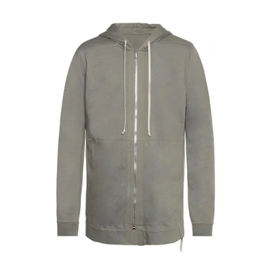 Rick Owens DRKSHDW Grey Mid-Length Hooded Zip Jacket for Men DU02C5292RIG-96