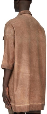 Rick Owens DRKSHDW 哈纳棕染箔弹力丹宁古巴领衬衫 DU01D1290SCF-54 Lookbook Rick Owens DRKSHDW 哈纳棕染箔弹力丹宁古巴领衬衫 DU01D1290SCF-54