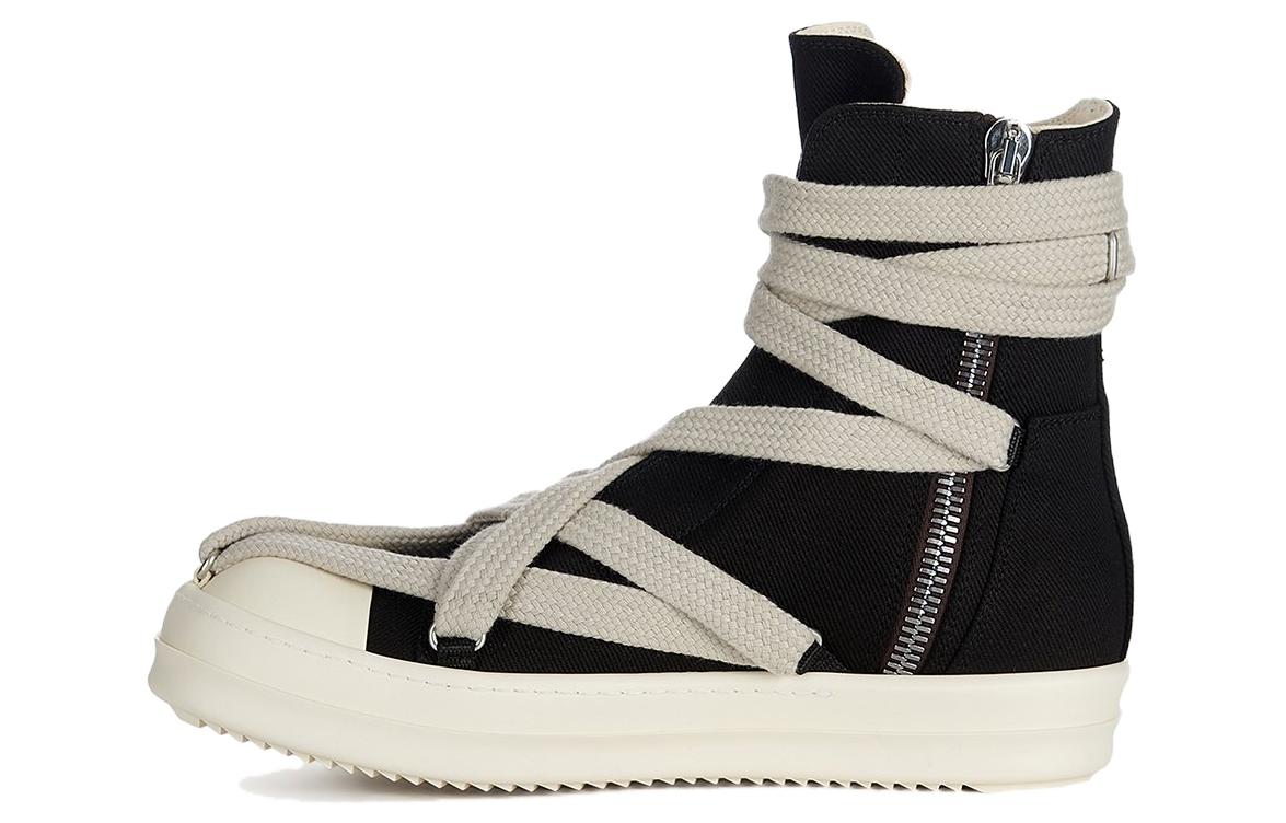 Buy "Rick Owens DRKSHDW Hexa High Black Pearl Milk Fat Lace" DU02C5805DOW2-9811