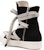 Rick Owens DRKSHDW Hexa High Hitam Mutiara Susu Tali Kasut Tebal DU02C5805DOW2-9811
