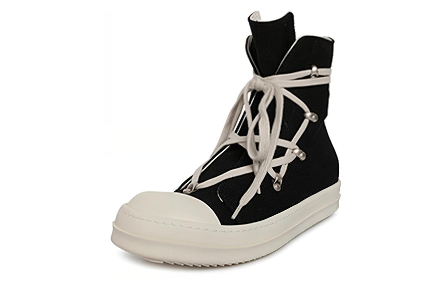 Rick Owens DRKSHDW High-Top 'Black White' 圖 3
