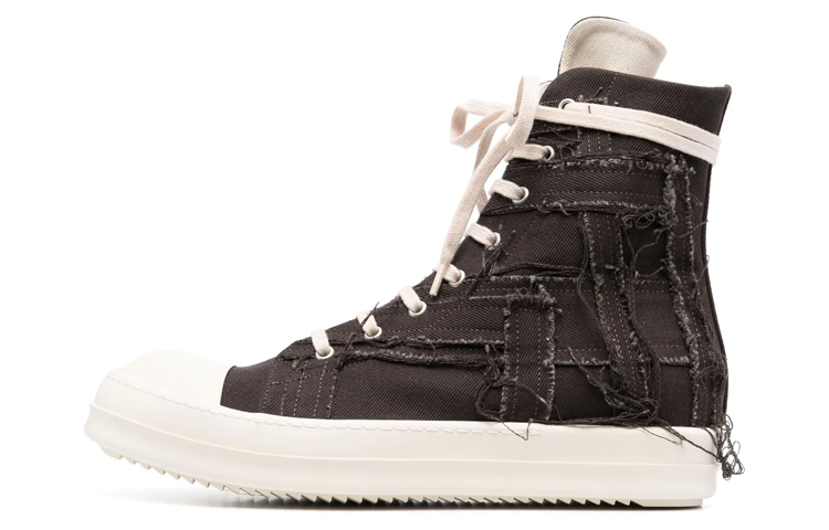 Rick Owens DRKSHDW High-Top 'Distressed Denim Brown' DU01C6807SLASH-7811