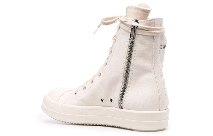 Shop 릭오웬스 DRKSHDW 캔버스 하이탑 '화이트 핑크' DU02A3801NDK2111