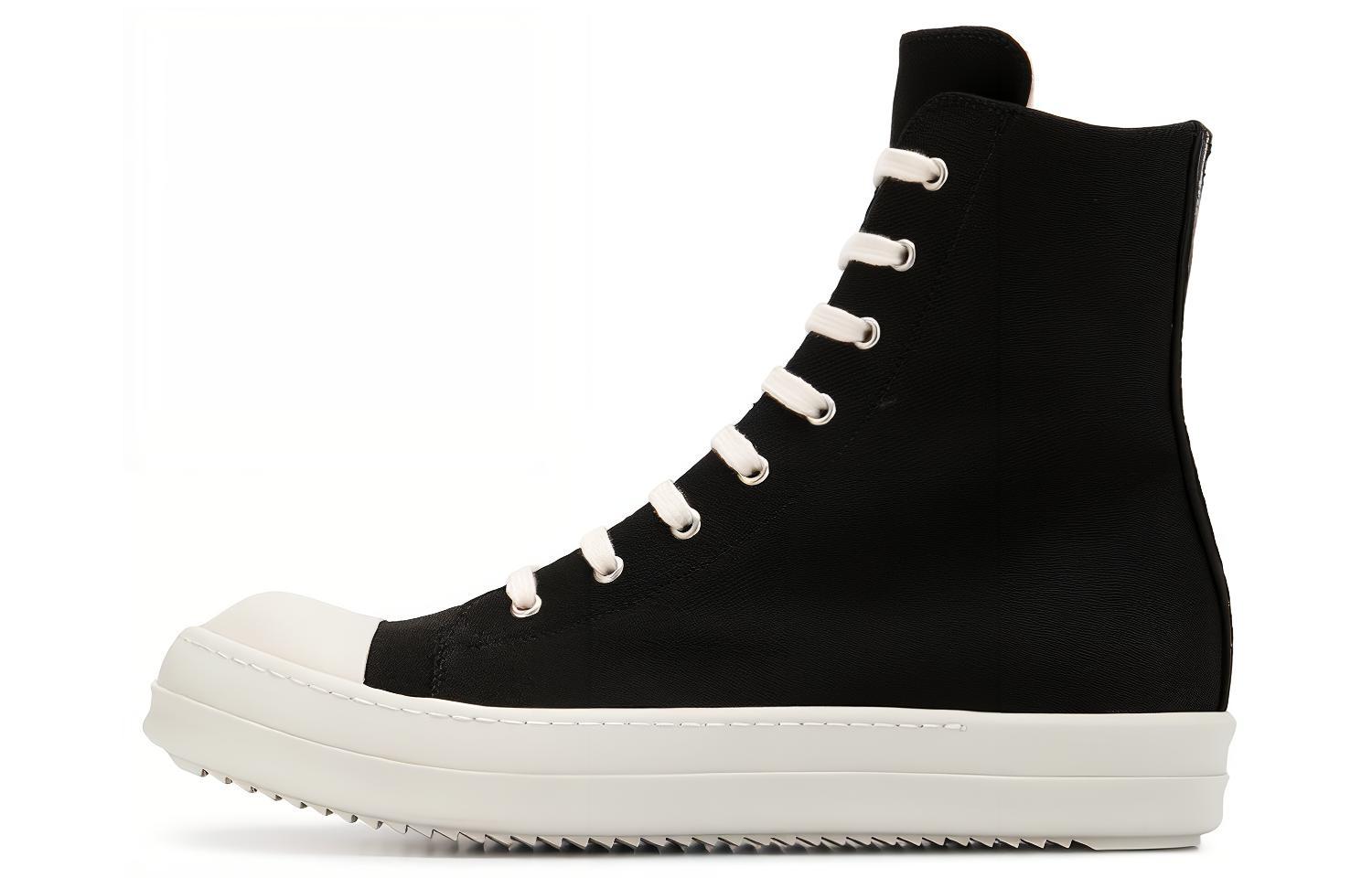 Rick Owens DRKSHDW High-Top Canvas Sneakers 'Black' DU20S5800CTEH4-09