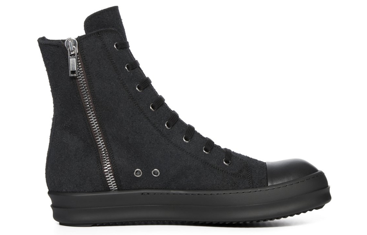 Rick Owens DRKSHDW High-Top Sneaker 'Black Cotton' 圖 2