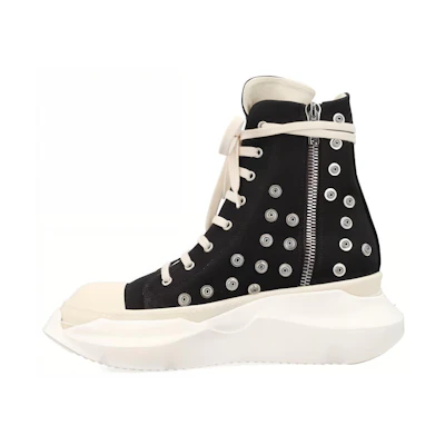 Rick Owens DRKSHDW Abstract Sneaks Studded Eyelets Milk 'Black'