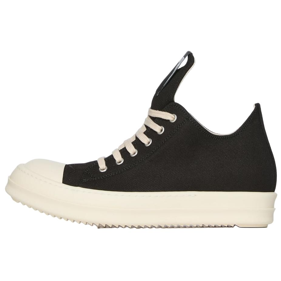 Rick Owens DRKSHDW Hollywood Low-Top Canvas Sneakers Black DU01E3802DOEH1-911