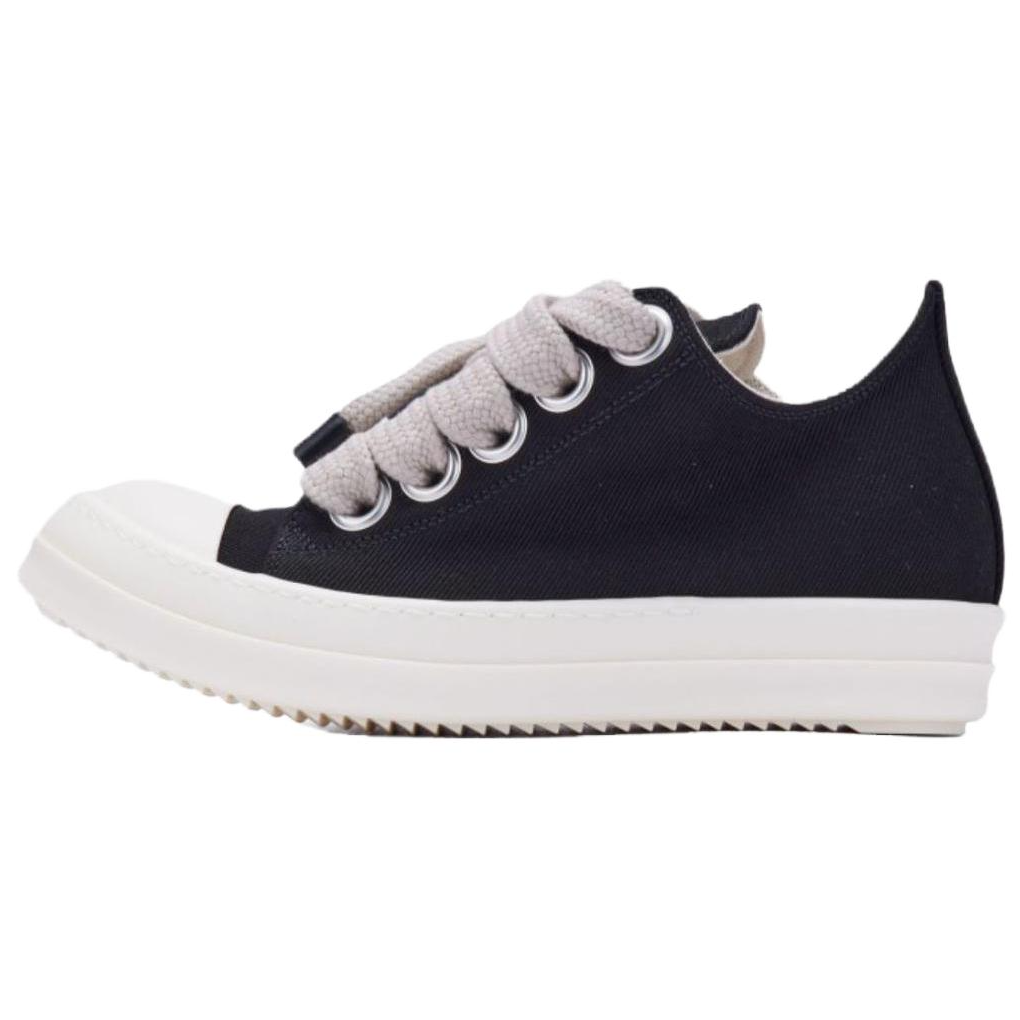 Rick Owens DRKSHDW Lace-Up Low-Top Canvas Sneakers Black DU02E7819NCVW2-911