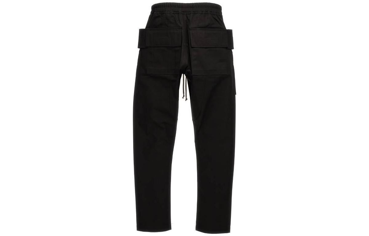 Lookbook Rick Owens DRKSHDW 系带直筒口袋裤 黑色 DU02C5376TW-09