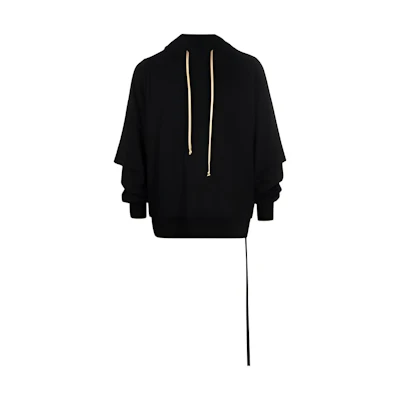 Rick Owens DRKSHDW Layered Hoodie Black DU02A3281RN-09
