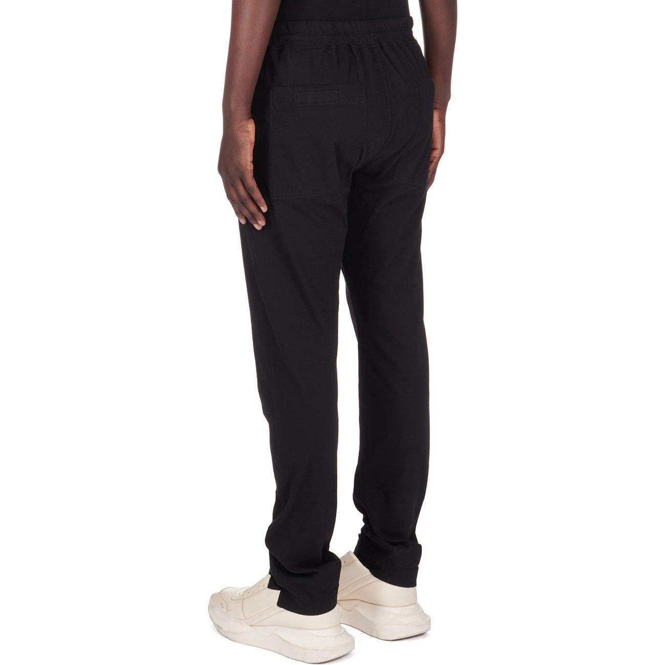 Shop Rick Owens DRKSHDW Celana Lido Berlin Drawstring Mid-Rise Cotton Jersey Hitam DU01D1392RN-09