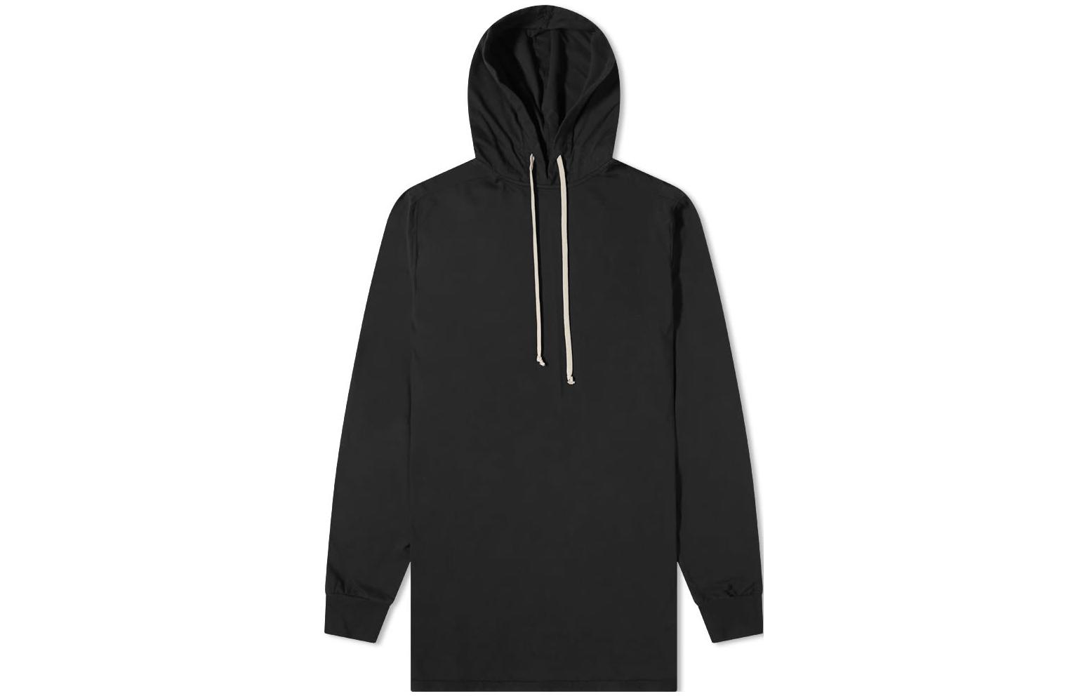 Rick Owens DRKSHDW Lightweight Knit Pullover Hoodie Black DDU01B7285-09