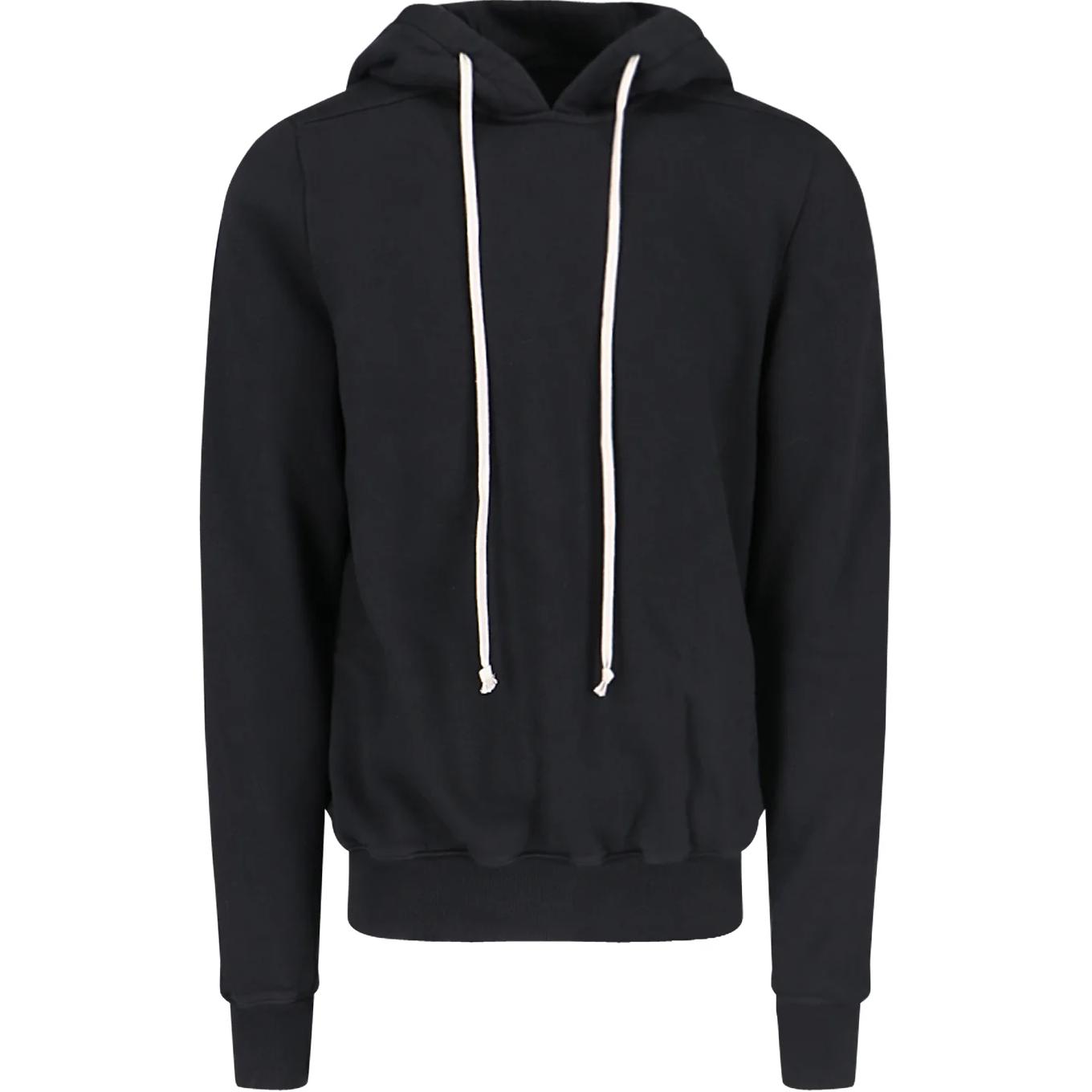 Rick Owens DRKSHDW Logo Patch Drawstring Hoodie Full-Zip Black Sweatshirt DU02D2288F-09