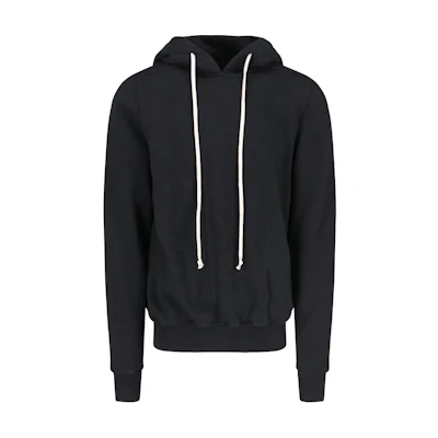 Rick Owens DRKSHDW Logo Patch Drawstring Hoodie Full-Zip Black Sweatshirt DU02D2288F-09
