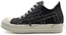 Rick Owens DRKSHDW Low Top 'Black Denim' Kasut Hitam Denim. DU01C6809SLASH-7811