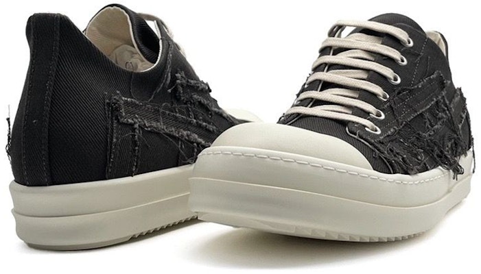 Rick Owens DRKSHDW Low Top 'Black Denim' DU01C6809SLASH-7811 Order Rick Owens DRKSHDW Low Top 'Black Denim' DU01C6809SLASH-7811