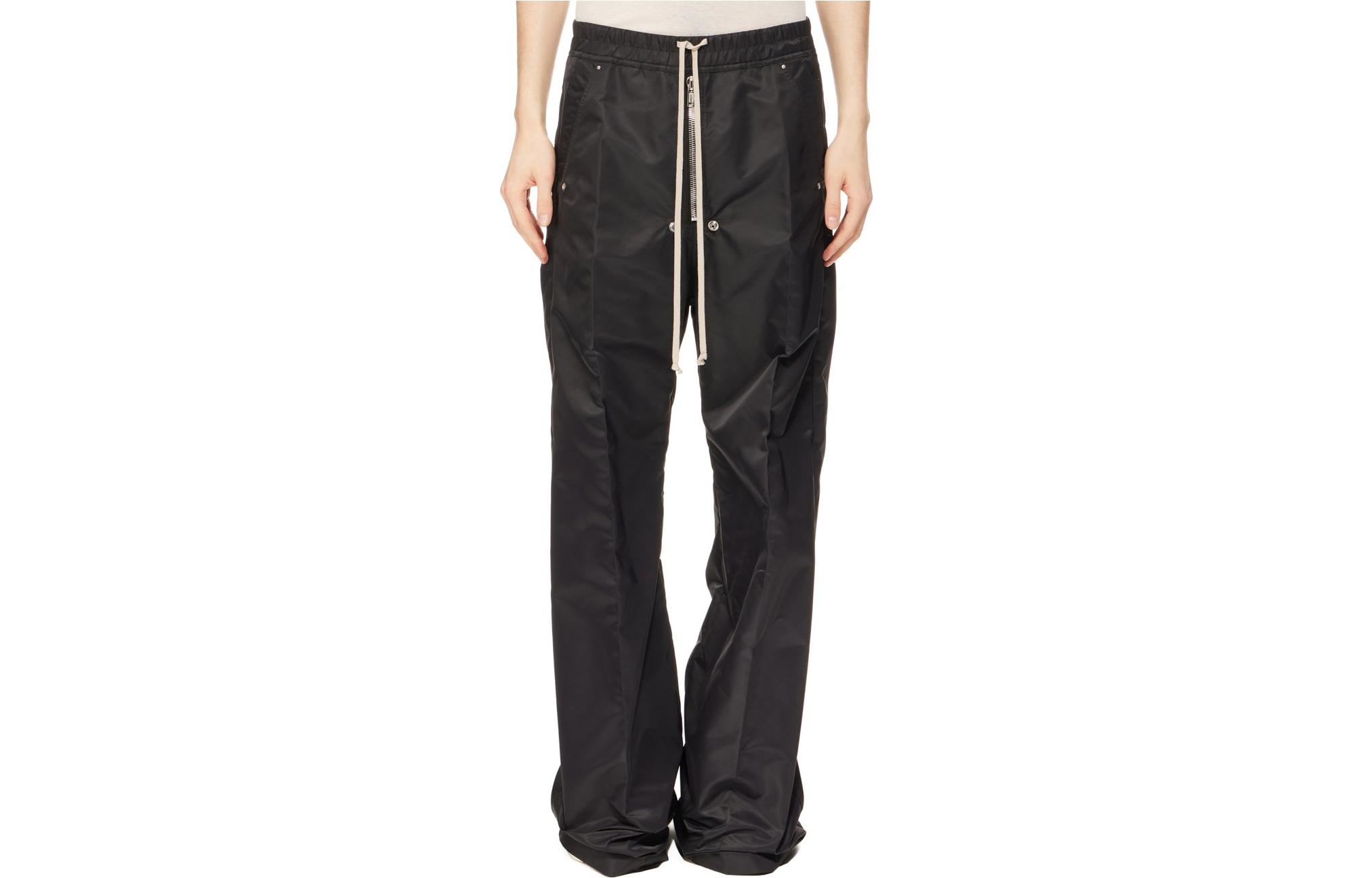 Order 릭 오웬스 DRKSHDW 로우 웨이스트 와이드 레그 바지 블랙 DU02C5378BR-09