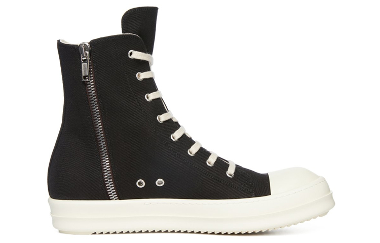 Order 瑞克·歐文斯 DRKSHDW 牛仔布 套染 高筒綁帶 高筒 休閒鞋 男款 黑色