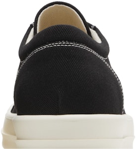 瑞克歐文斯 DRKSHDW 圓頭綁帶 低筒 板鞋 男款 黑色 1