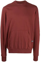 Rick Owens DRKSHDW Men’s Pullover Sweatshirt Red Brown with Pocket Detail DU21S2283RN-03 Rick Owens DRKSHDW Men’s Pullover Sweatshirt Red Brown with Pocket Detail DU21S2283RN-03