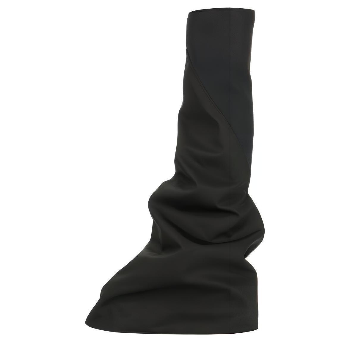 Rick Owens DRKSHDW Minimalist High-Top Boots Black Mens. DU01D1815MU-911