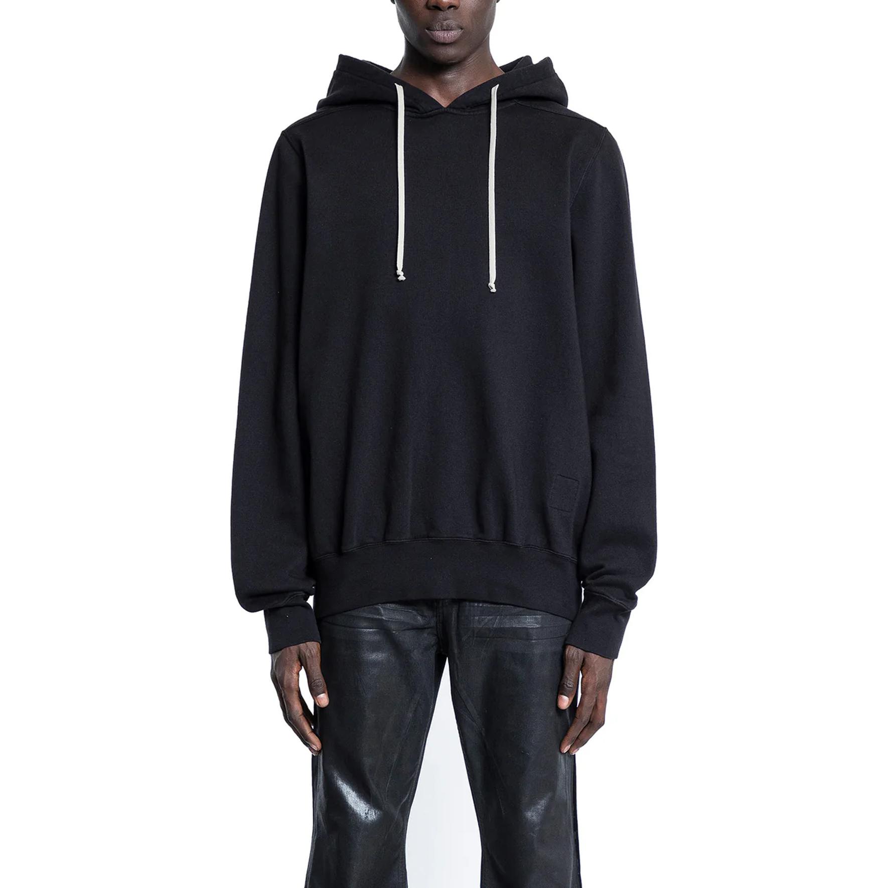 Rick Owens DRKSHDW Oversized Solid Black Hoodie Long Sleeve DU01E3262FP-09