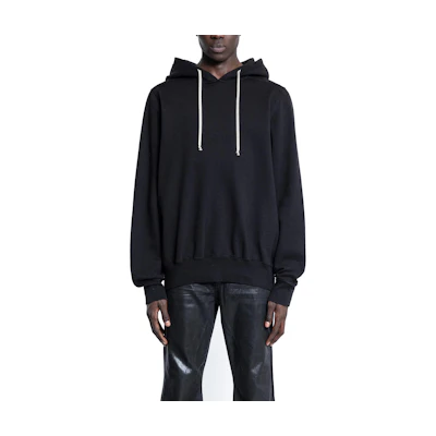 Rick Owens DRKSHDW Oversized Solid Black Hoodie Long Sleeve DU01E3262FP-09