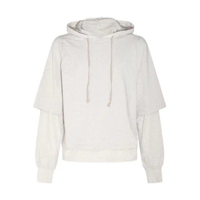 Rick Owens DRKSHDW Oversized Solid White Hoodie DU01C6281MRIGRN51