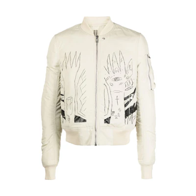 Rick Owens DRKSHDW Pattern Printed Jacket Beige DU02B4771MUEP3