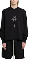 Rick Owens DRKSHDW Pentagram Print Black Crewneck Long Sleeve Sweatshirt Mens DU01D1279RIGEP3-09 Rick Owens DRKSHDW Pentagram Print Black Crewneck Long Sleeve Sweatshirt Mens DU01D1279RIGEP3-09