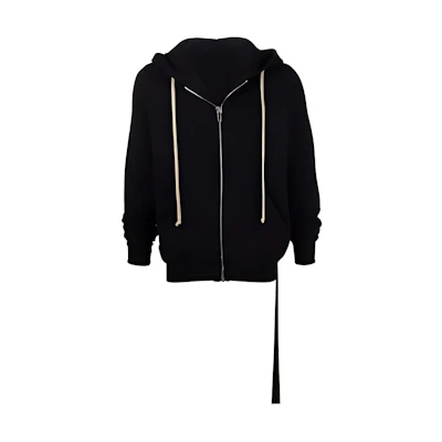 Rick Owens DRKSHDW Photo Print Drawstring Zip Hoodie Jacket Black DU02A3276FEP1-09