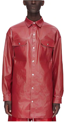 Chaqueta Roja de Hombre Rick Owens DRKSHDW de Manga Larga y Corte Recto. RU01D3727SCT-03 Buy Chaqueta Roja de Hombre Rick Owens DRKSHDW de Manga Larga y Corte Recto. RU01D3727SCT-03