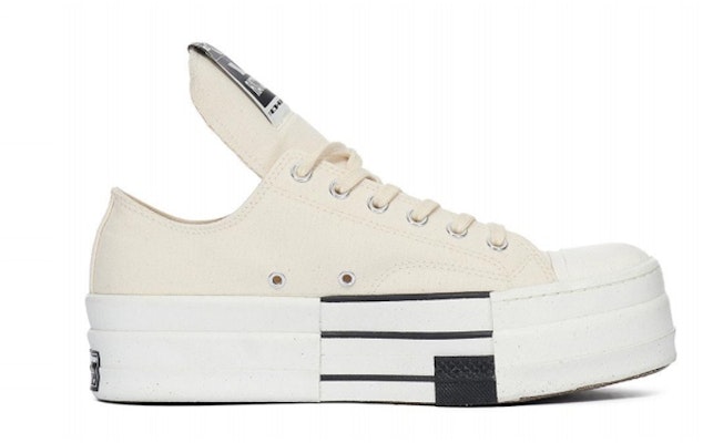 Rick Owens DRKSHDW x Converse 'White Canvas Low' Putih Kasut Rendah DC02CX955 Order Rick Owens DRKSHDW x Converse 'White Canvas Low' Putih Kasut Rendah DC02CX955