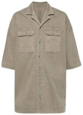 Rick Owens DRKSHDW 短袖翻领扣衬衫 男装 暗灰色 DU01D1290SCF08 Order Rick Owens DRKSHDW 短袖翻领扣衬衫 男装 暗灰色 DU01D1290SCF08