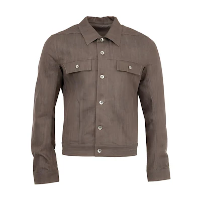 Rick Owens DRKSHDW Single-Breasted Dark Gray Long-Sleeve Jacket for Men DU02D2751DKRAW-78