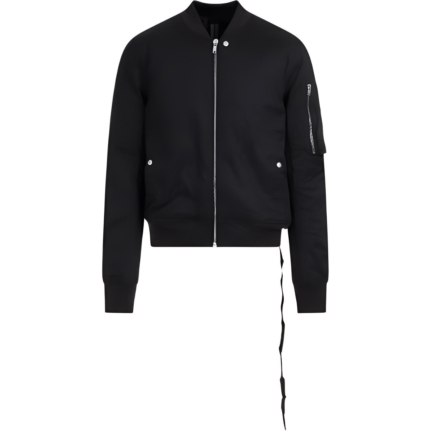 Rick Owens DRKSHDW Slim Fit Zip-Up Jacket Black Long Sleeve DU02C5771TW-09