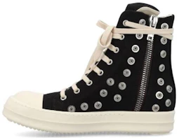 Rick Owens DRKSHDW Sneaks Studded Eyelets Milk 'Black' DU02C5800DOES2-911 Rick Owens DRKSHDW Sneaks Studded Eyelets Milk 'Black' DU02C5800DOES2-911