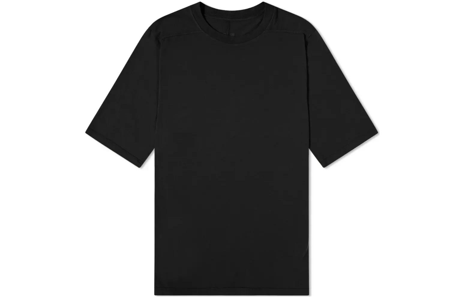 Rick Owens DRKSHDW Solid Black Crewneck Short Sleeve T-Shirt  Black DU01B7274RN-09