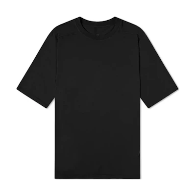 Rick Owens DRKSHDW Solid Black Crewneck Short Sleeve T-Shirt Black DU01B7274RN-09