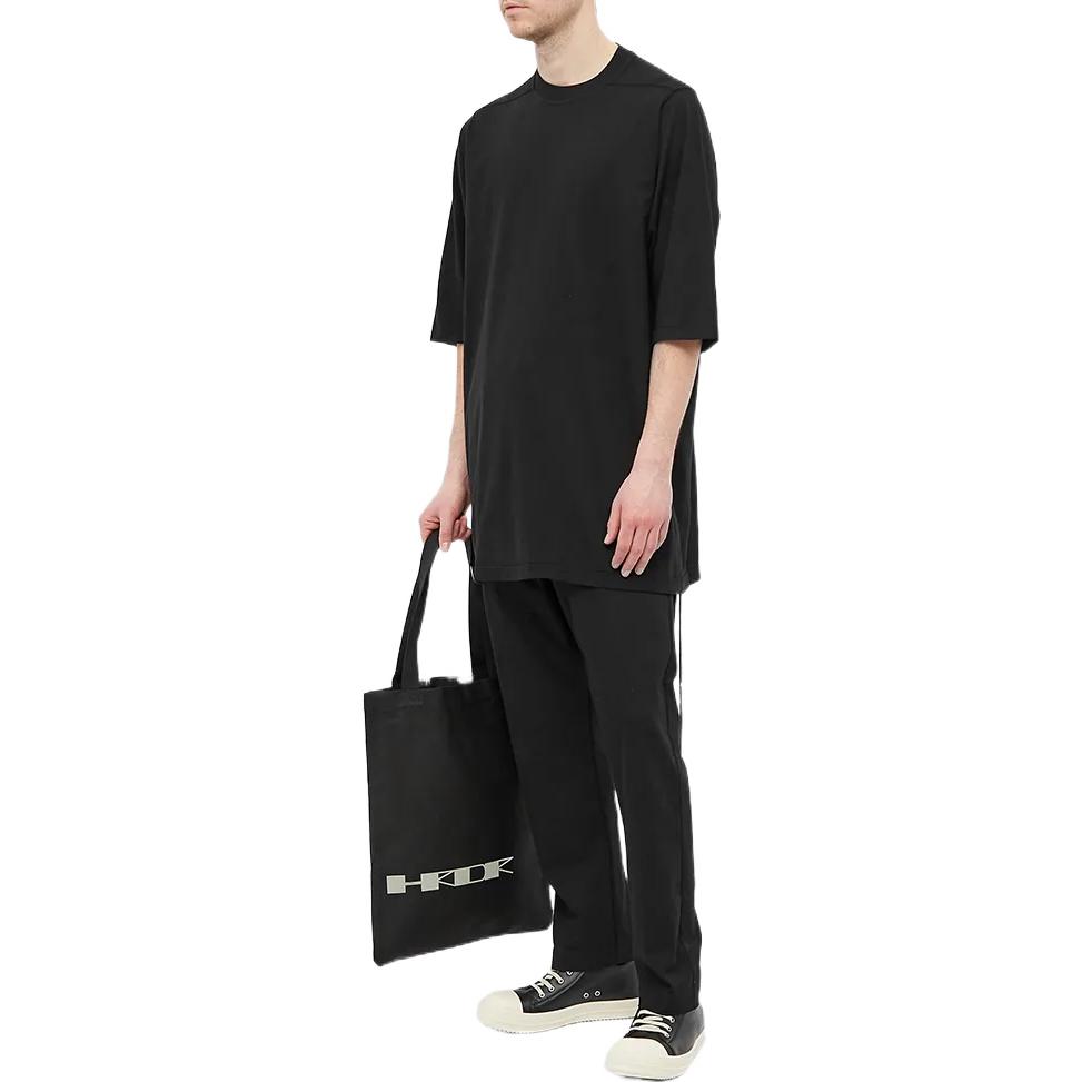 Purchase Rick Owens DRKSHDW Kaos Hitam Polos Lengan Pendek Crewneck DU01B7274RN-09
