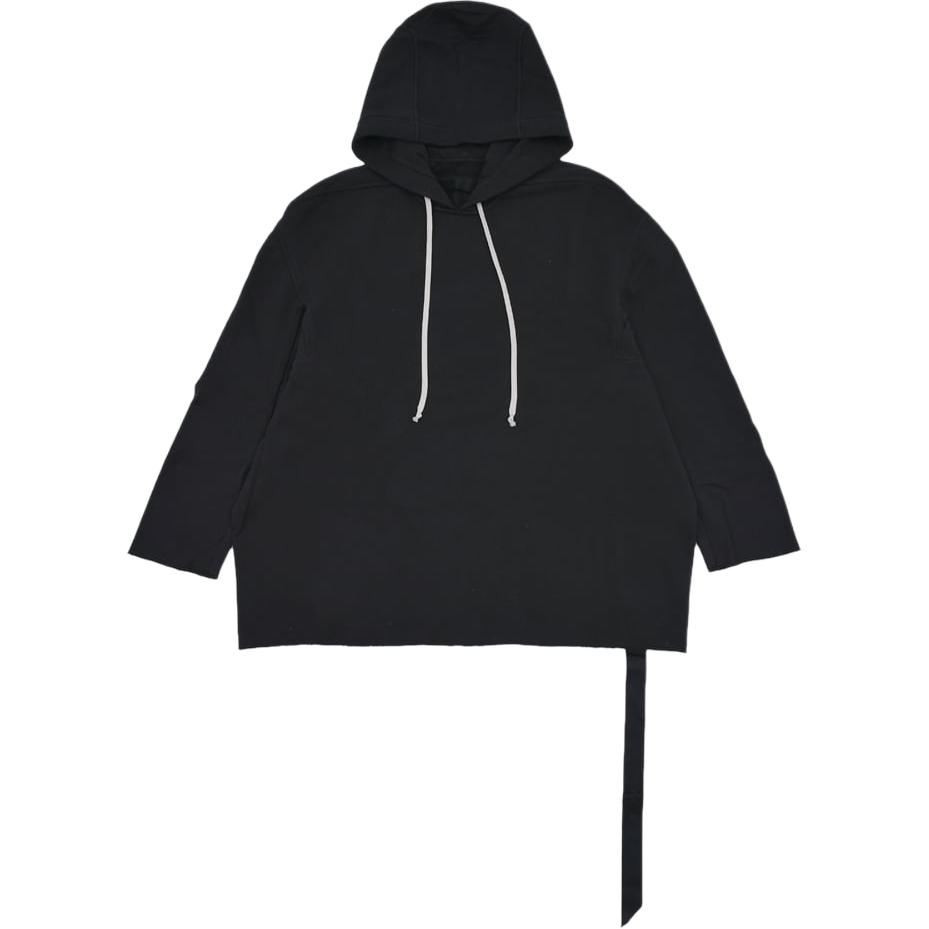 Rick Owens DRKSHDW Solid Black Pullover Hoodie DU01E3280FP09