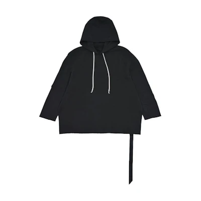 Rick Owens DRKSHDW Solid Black Pullover Hoodie DU01E3280FP09