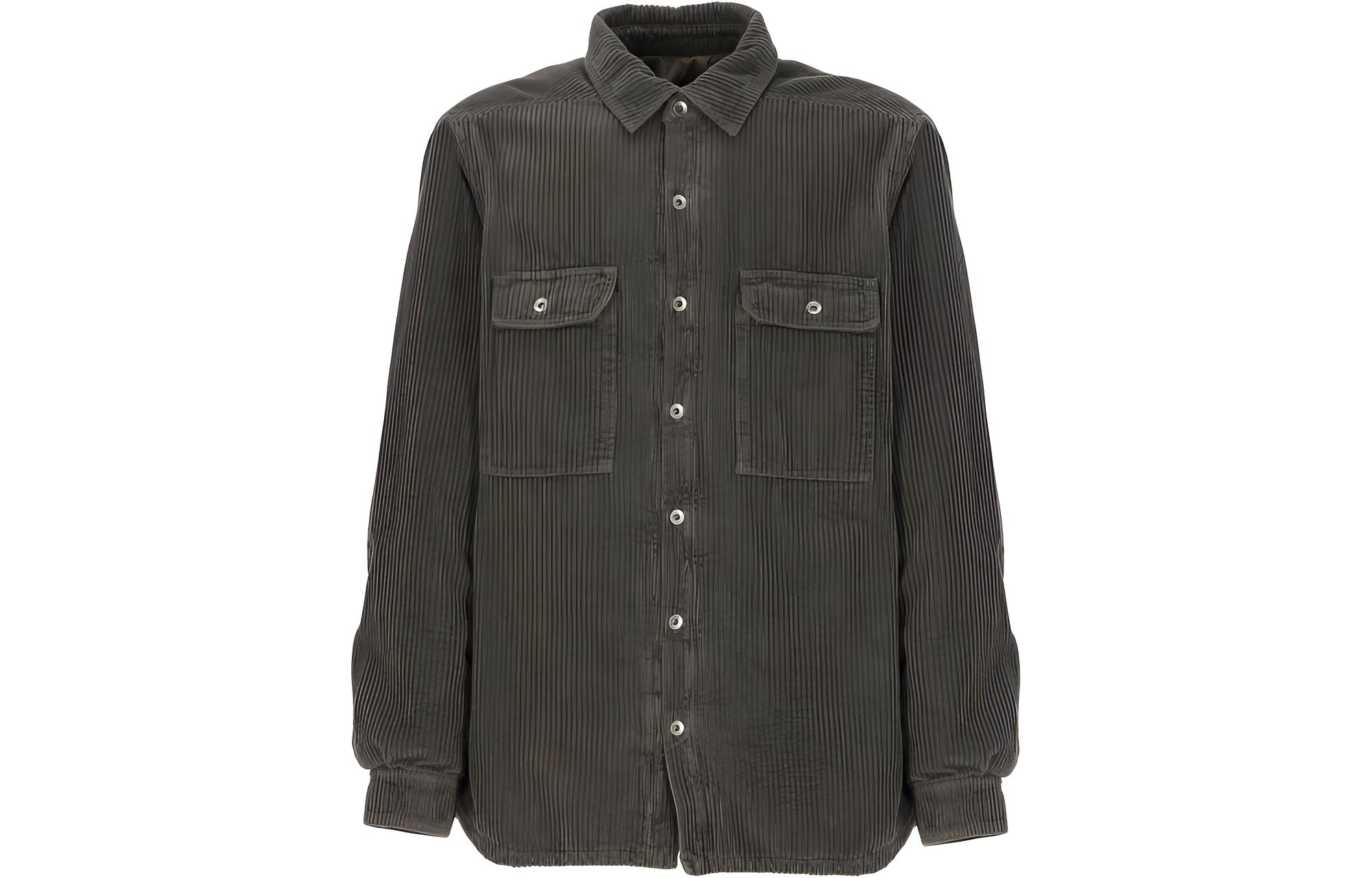 Rick Owens DRKSHDW Solid Color Slim Fit Long Sleeve Jacket 23ADU02C5755HC96