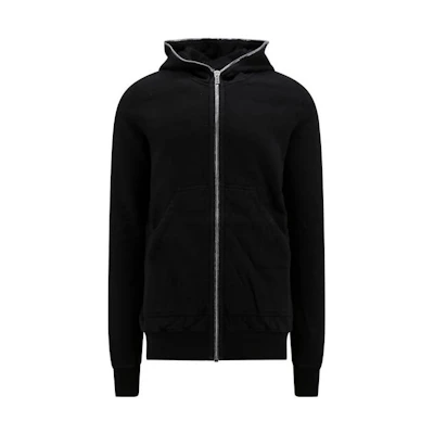 Rick Owens DRKSHDW Solid Color Zip-Up Hoodie Black Long Sleeve DU02C529109