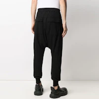 Purchase Rick Owens DRKSHDW SS21 黑色低襠針織休閒長褲 DU21S2395RN-09